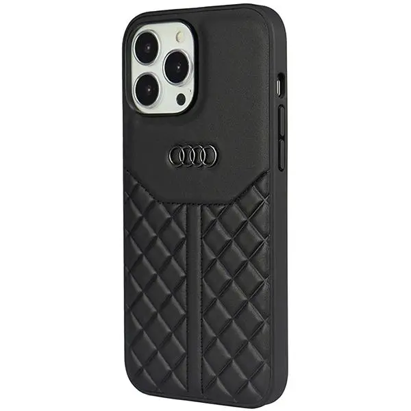 Etui AUDI Genuine Leather AU-TPUPCIP13PM-Q8/D1-BK do iPhone 13 Pro Max Czarny