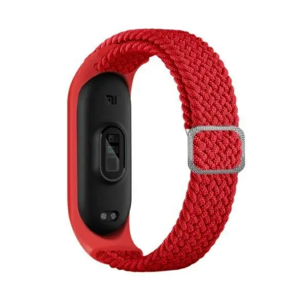 Pasek Beline do Mi Band 7/6/5 Textile Czerwony