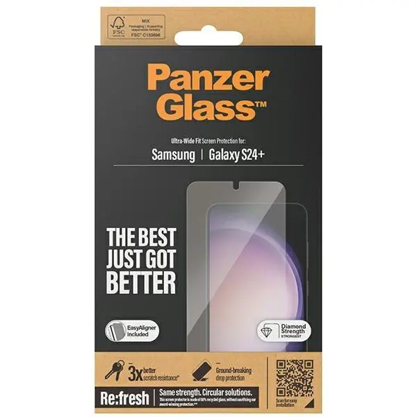 Szkło hartowane PanzerGlass Ultra-Wide Fit Samsung Galaxy S24+ S926 Screen Protection