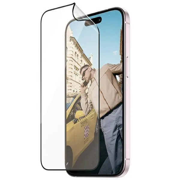 Szkło hybrydowe PanzerGlass Matrix D3O UWF iPhone 15 Ultra-Wide-Fit rPET Screen Protection Easy Aligner Included hybryda
