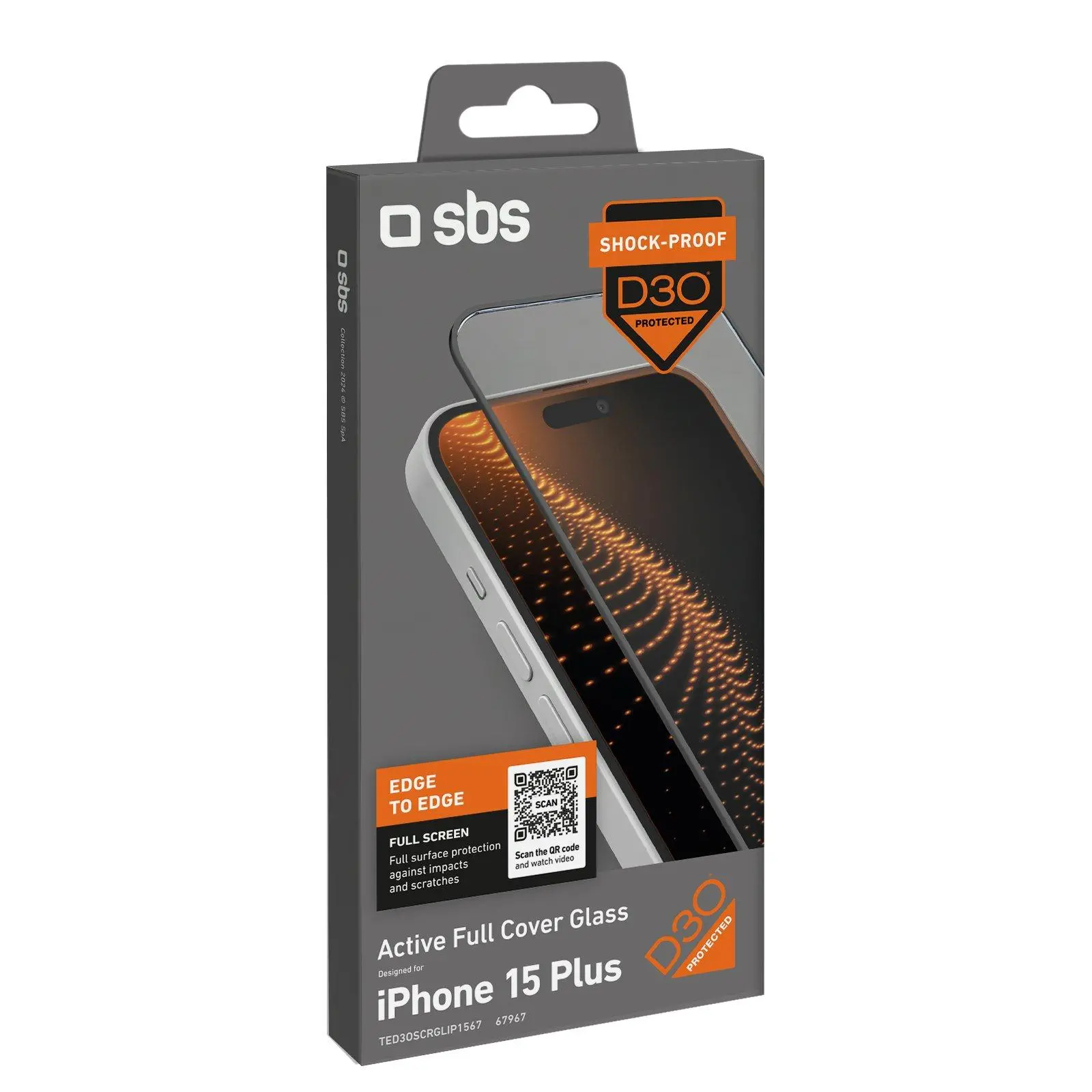 Szkło hybrydowe SBS D3O do iPhone 15 Plus