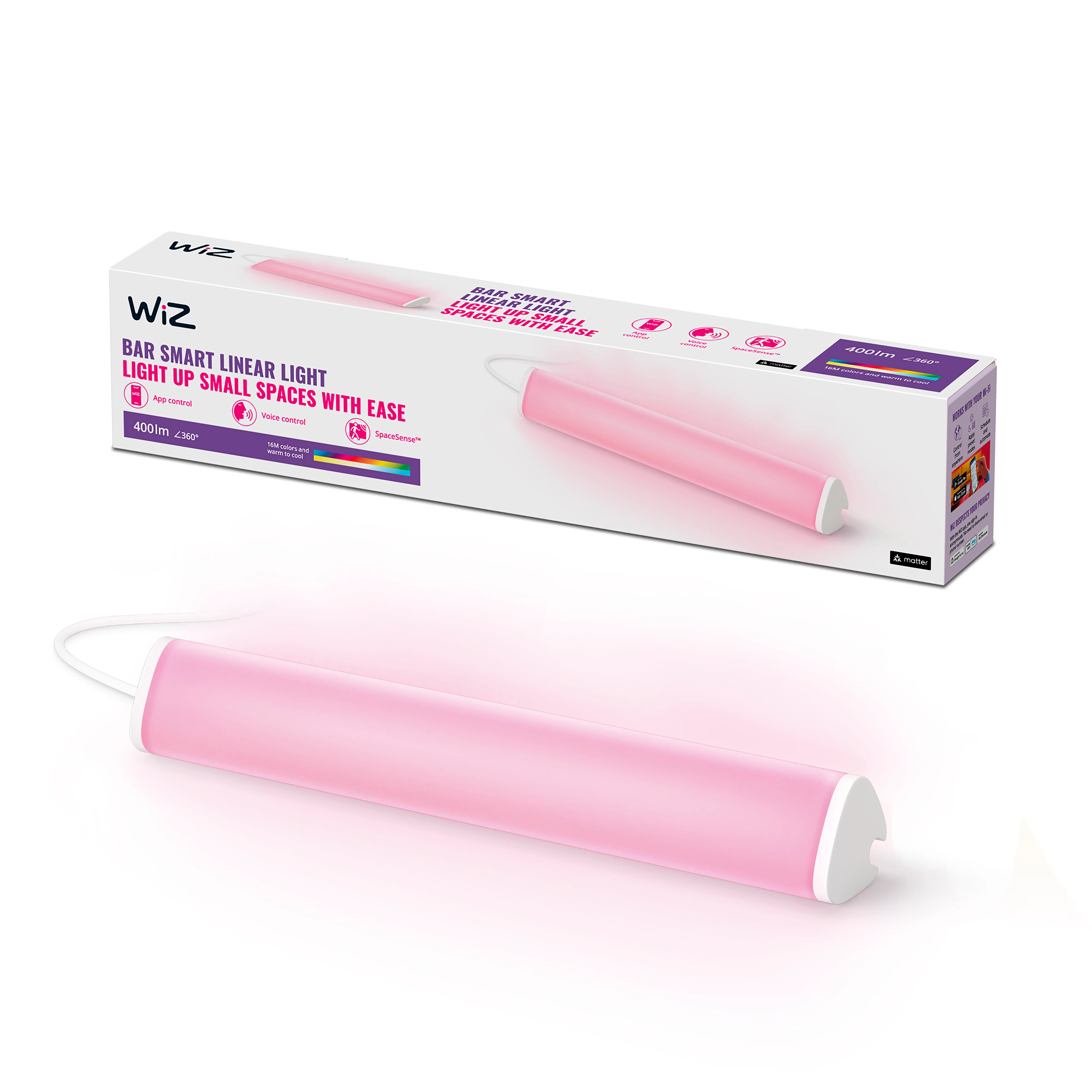 Listwy świetlne WiZ LED Wi-Fi 5.5 W Biały