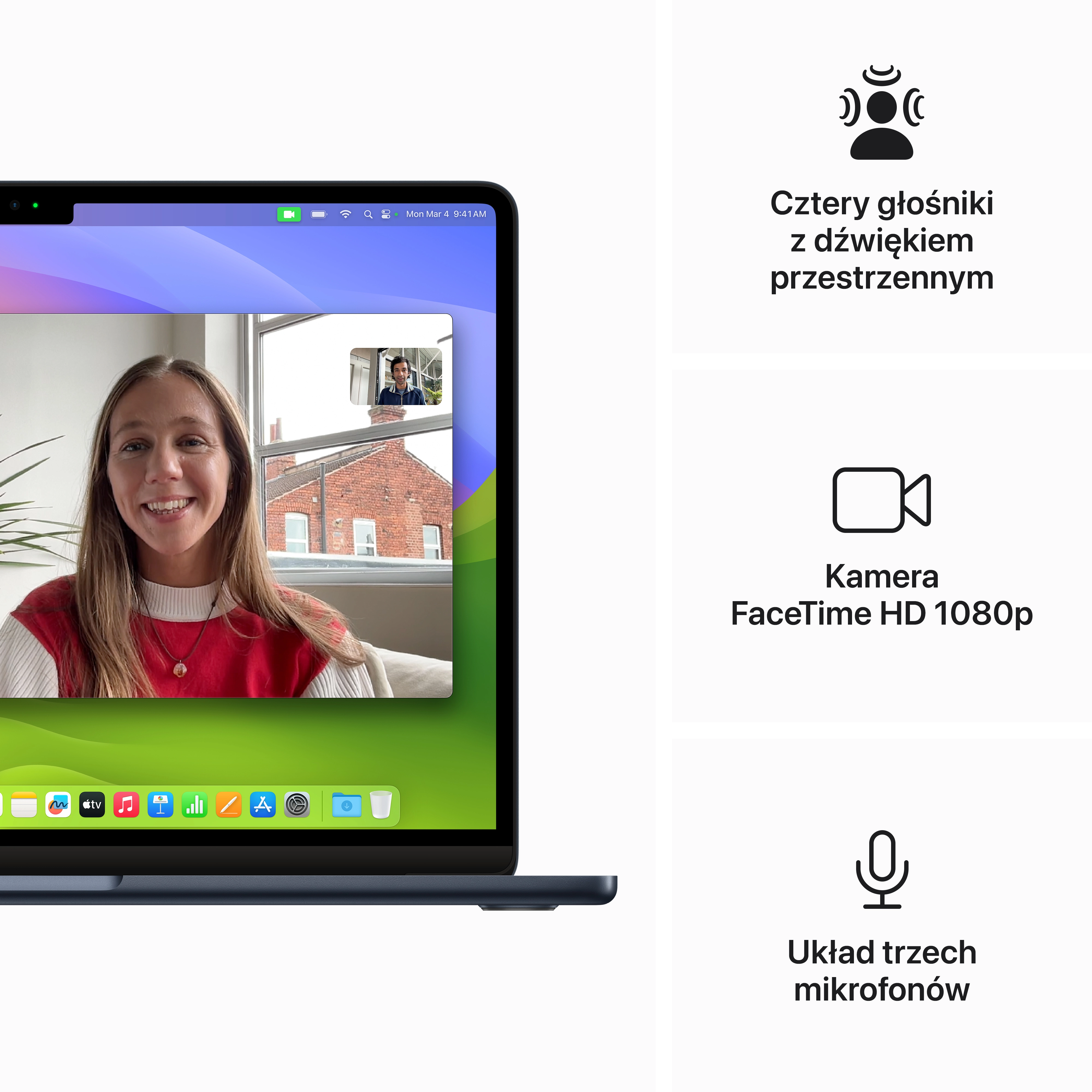 Apple MacBook Air 2024 13,6" M3 16GB RAM 512GB Dysk macOS Północ