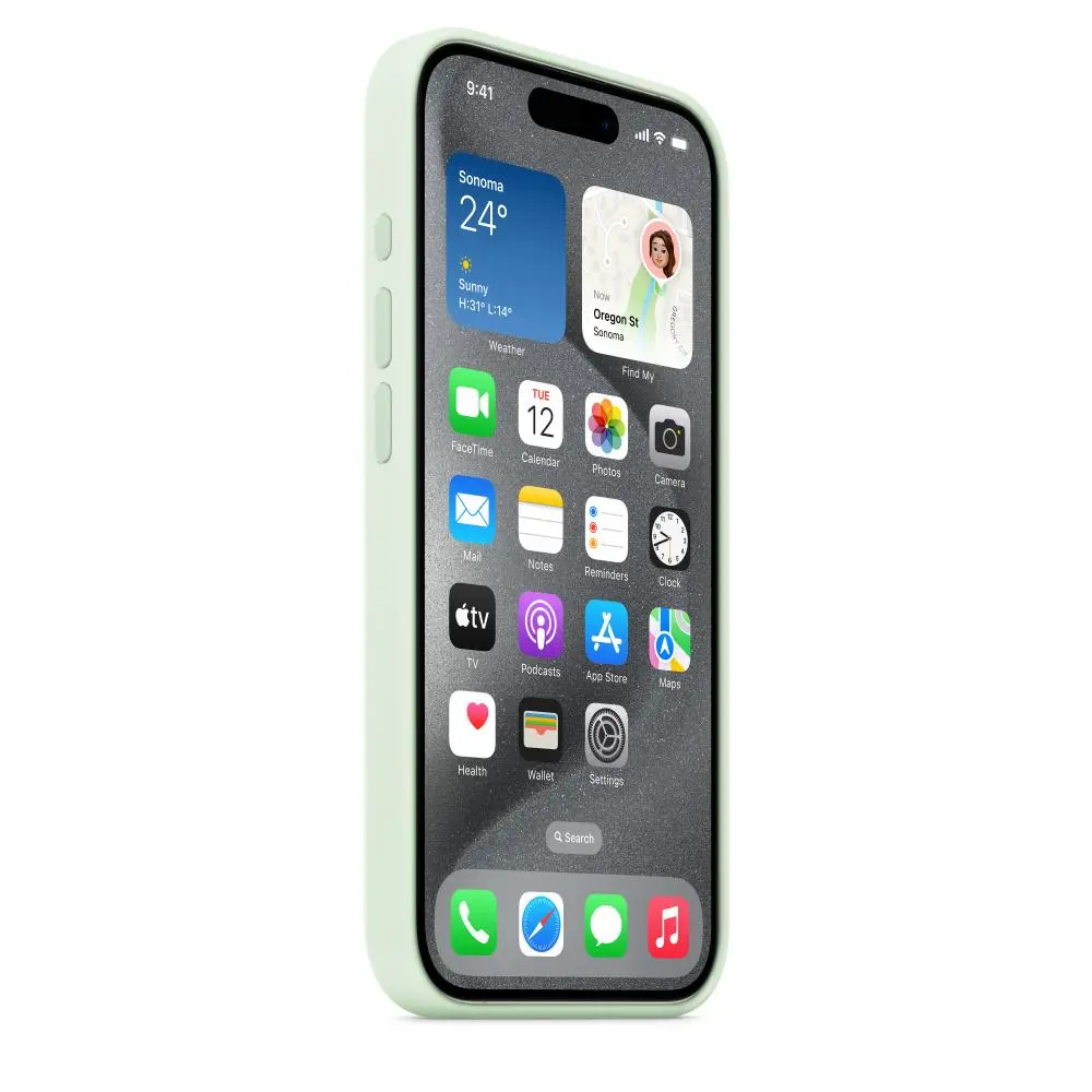 Etui Apple Silicone Case do iPhone 15 Pro Max Pastelowa mięta