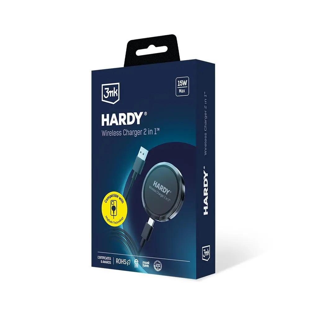 Ładowarka indukcyjna 3mk Hardy Wireless Charger 2in1 15W Czarny