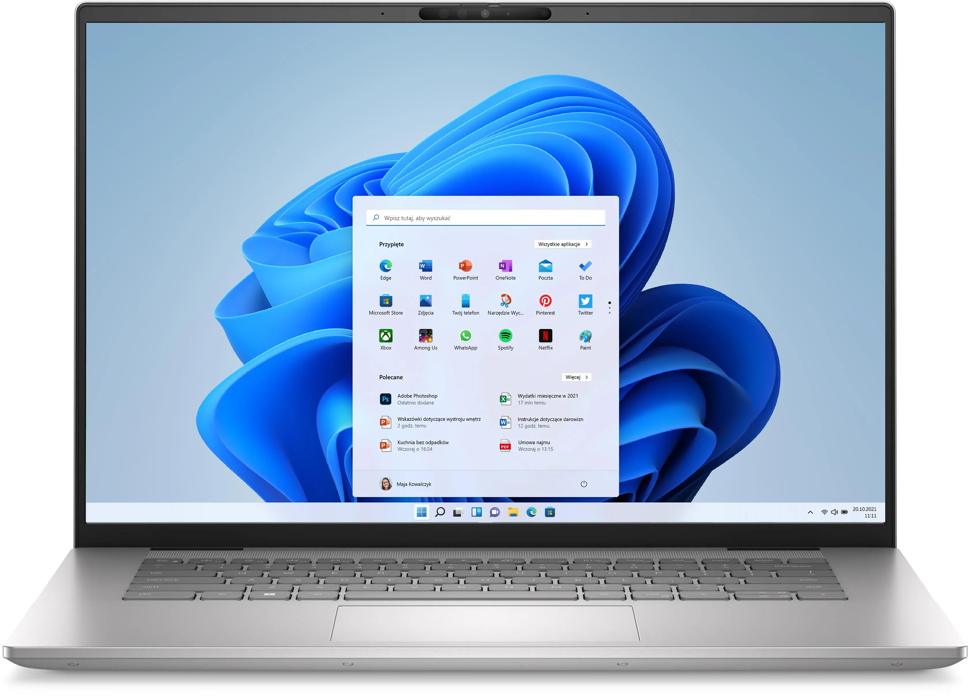 Laptop Dell Inspiron 7630-3291 16" i7-13620H 16GB RAM 1TB Dysk SSD Win11 Srebrny