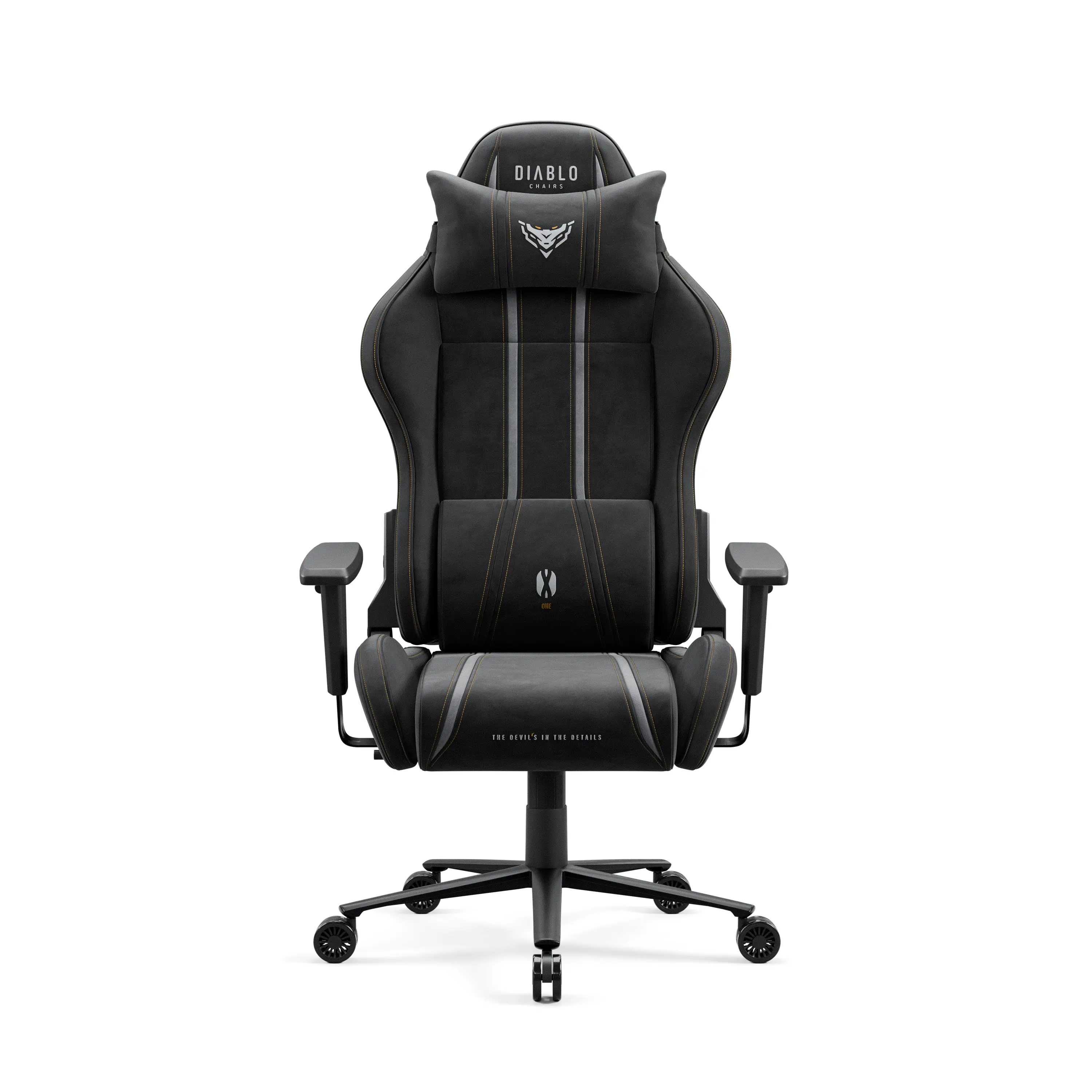 Fotel Diablo Chairs X-One 2.0 Normal Size Black Moss Gamingowy do 150kg Tkanina Czarny