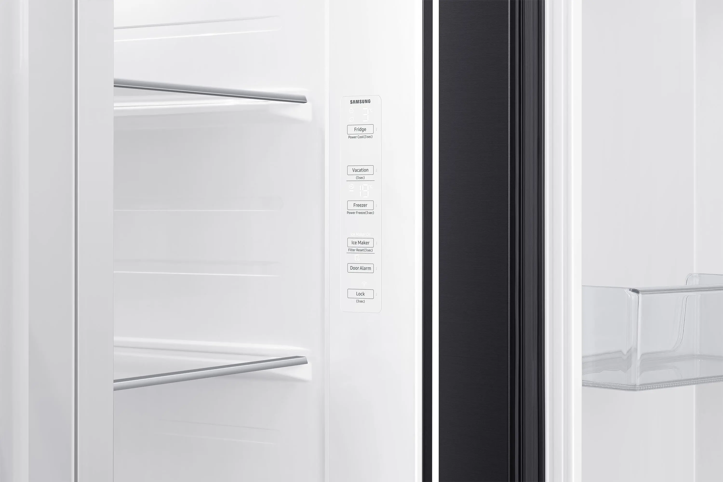 Lodówka Samsung SBS RS65DG54M3B1 Pełny No Frost 178cm Dystrybutor wody Automatyczna Kostkarka Zdalne sterowanie Grafitowa stal