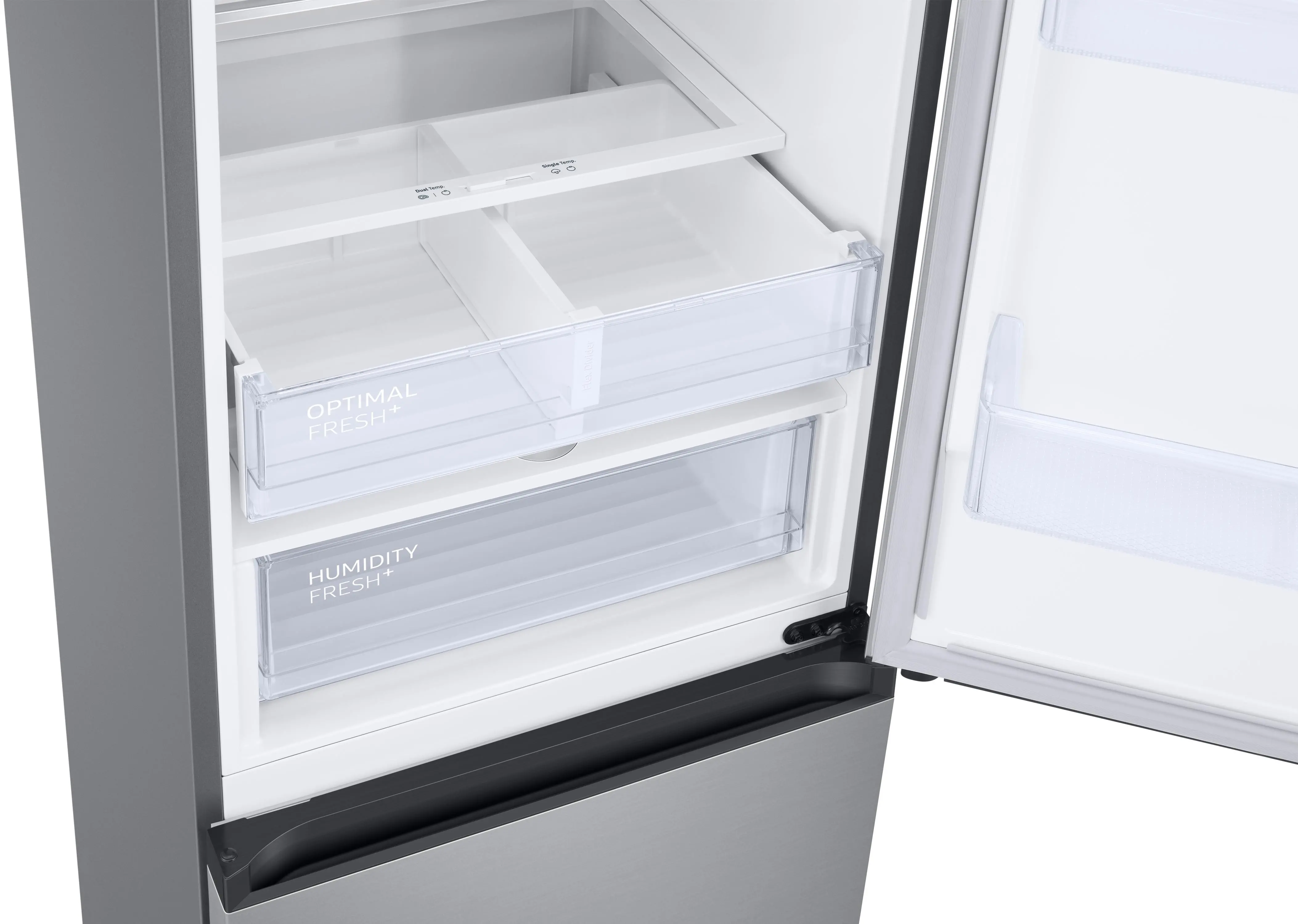 Lodówka Samsung RB38C675DSA Pełny No Frost 203cm Szuflada z kontrolą wilgotności Zdalne sterowanie Srebrny