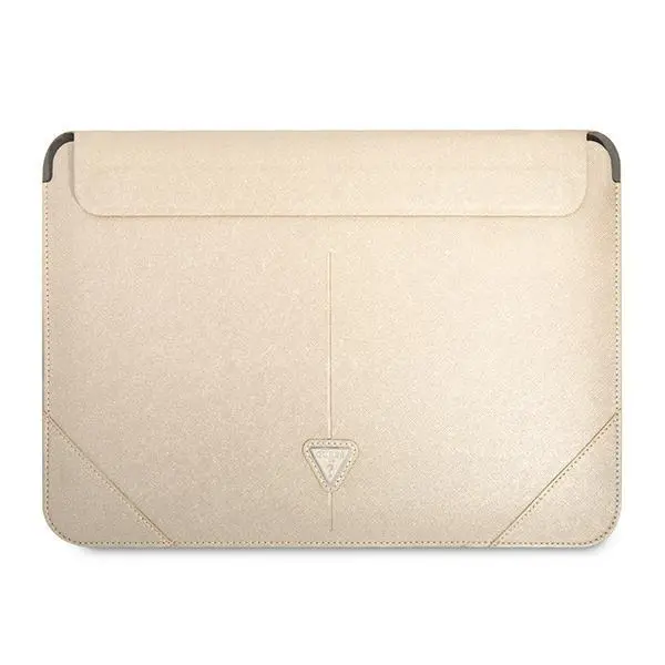 Etui na laptop Guess Saffiano Triangle Logo GUCS14PSATLE 14" Beżowy