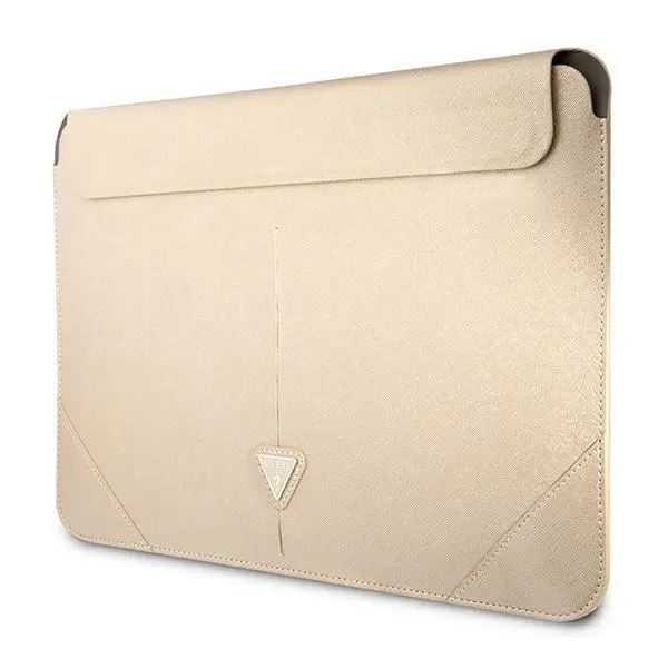 Etui na laptop Guess Saffiano Triangle Logo GUCS14PSATLE 14" Beżowy