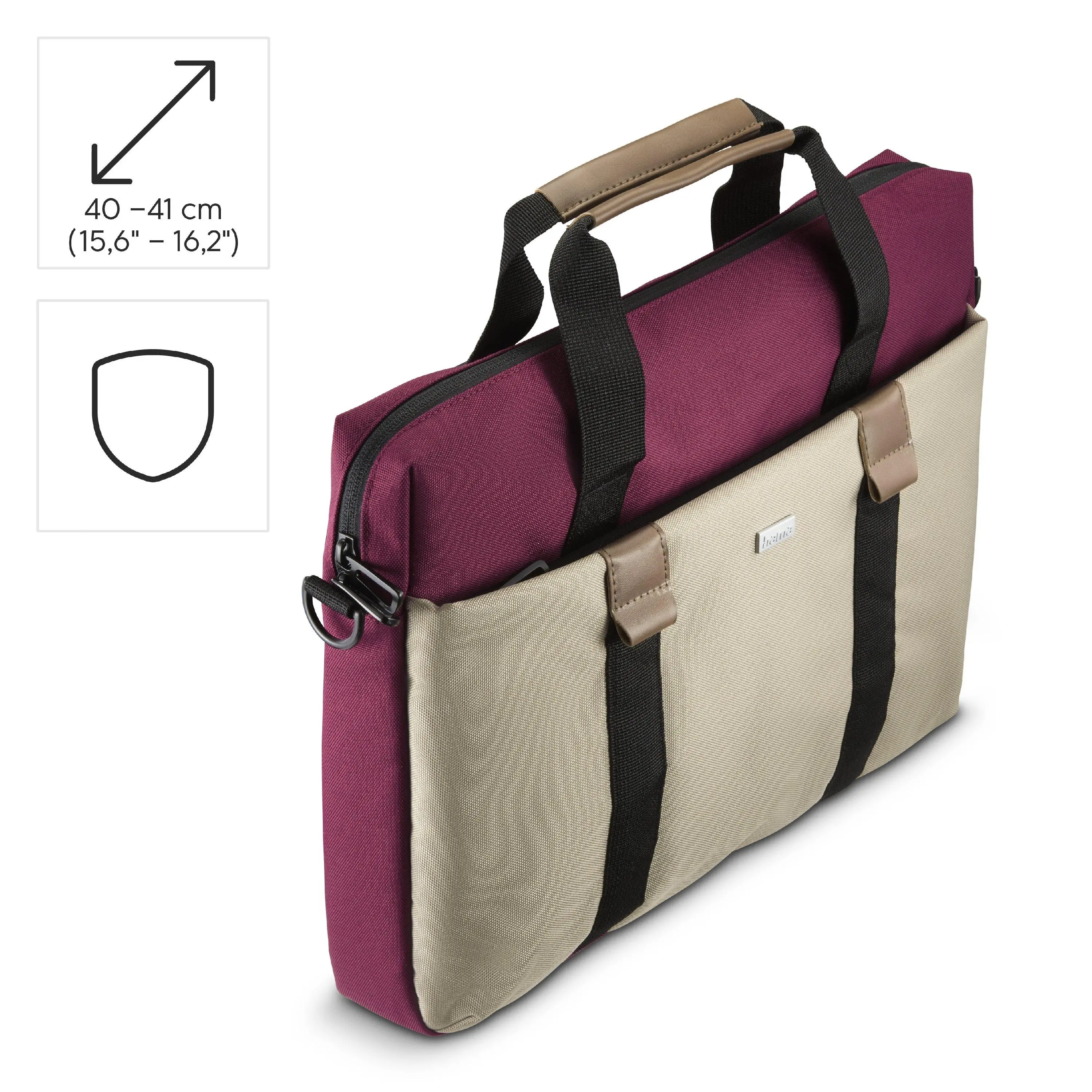 Torba na laptopa Hama Silvan 15,6-16,2" Bordowy