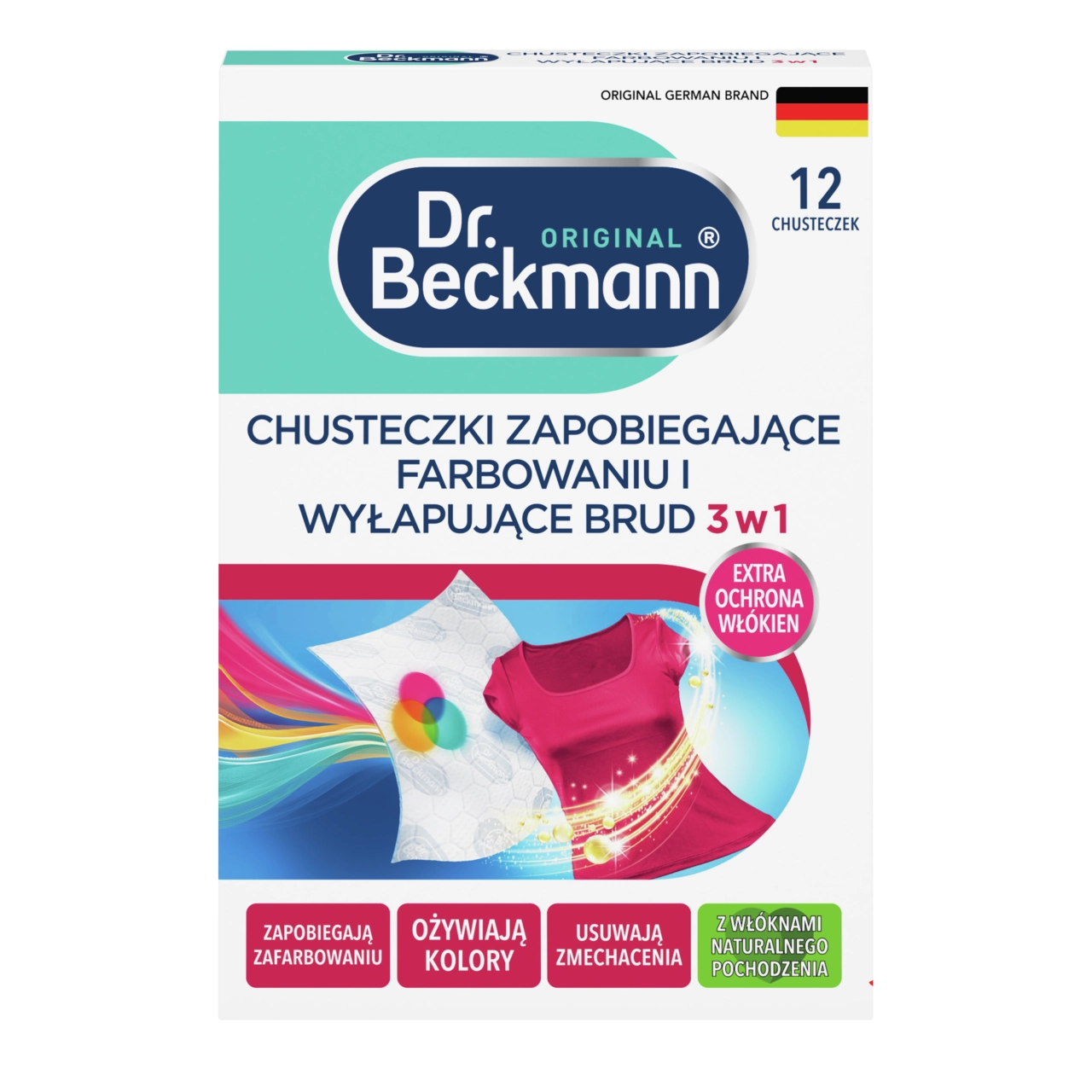 Chusteczki do prania Dr. Beckmann 3w1 12szt