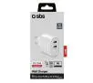 Ładowarka sieciowa SBS 2xUSB-C 35W Biały