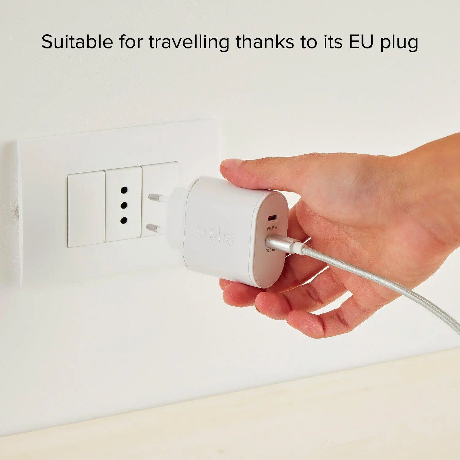 Ładowarka sieciowa SBS 2xUSB-C 35W Biały