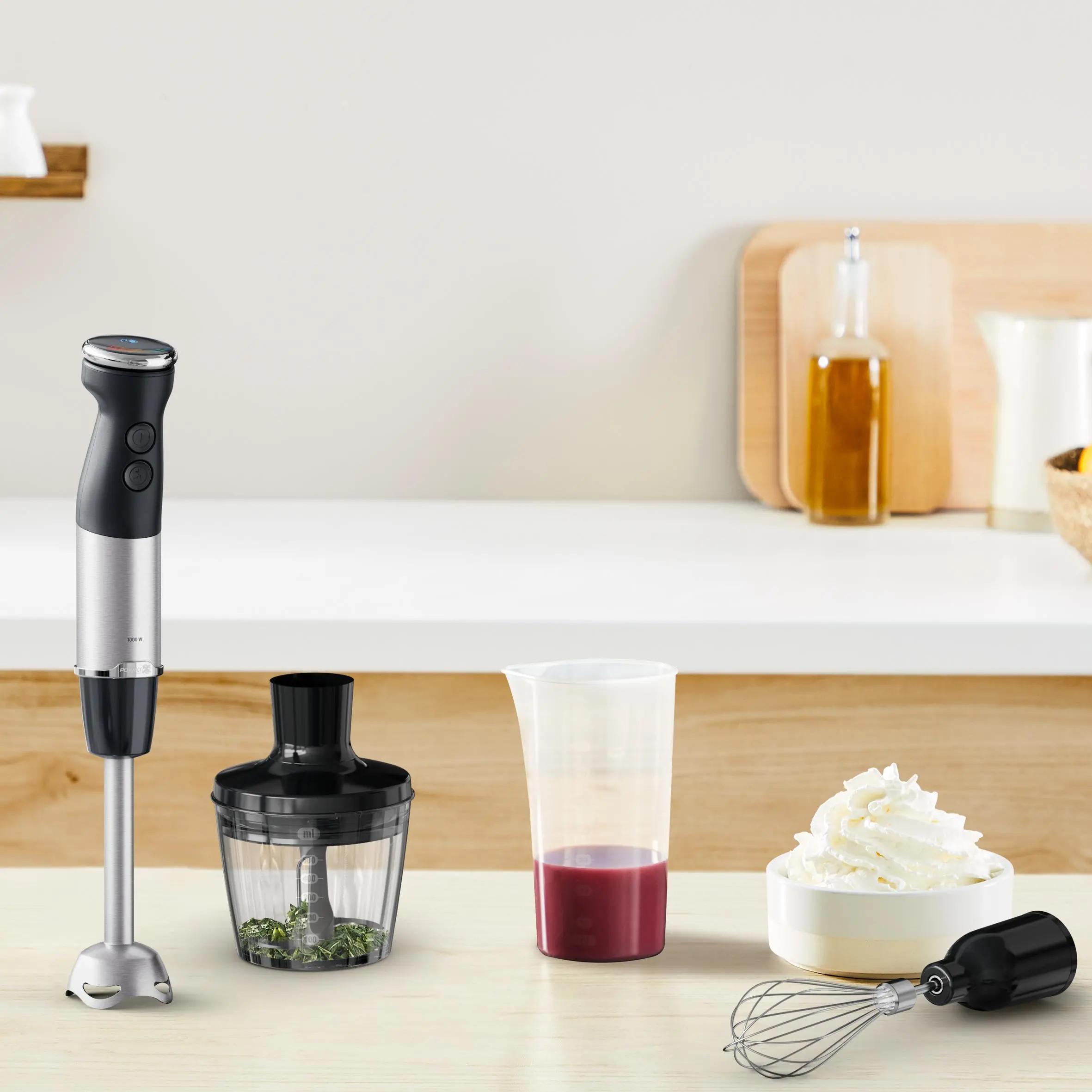 Blender Tefal Quickchef+ HB6738 1000W Rozdrabniacz Końcówka do ubijania
