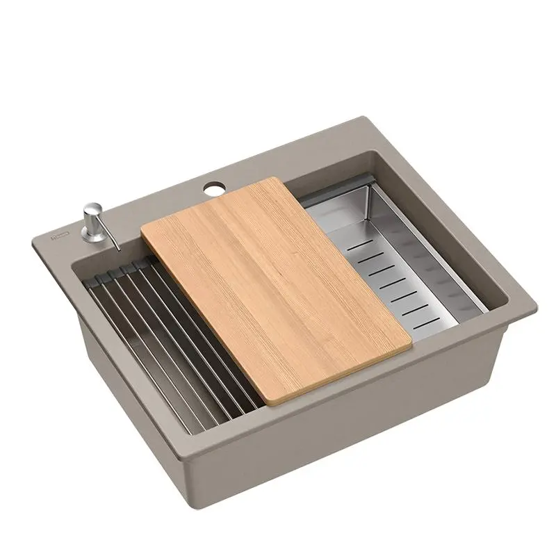 Zlewozmywak Quadron KURT 110 HCQK5052ST Granitowy Soft taupe