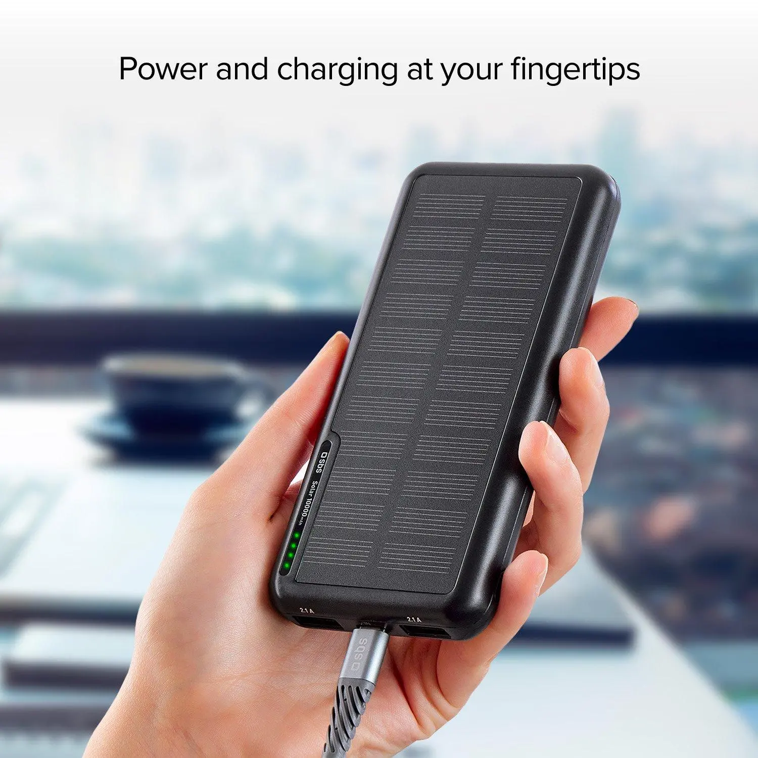 Powerbank solarny SBS TTBB10000SK 10000mAH 10W Czarny