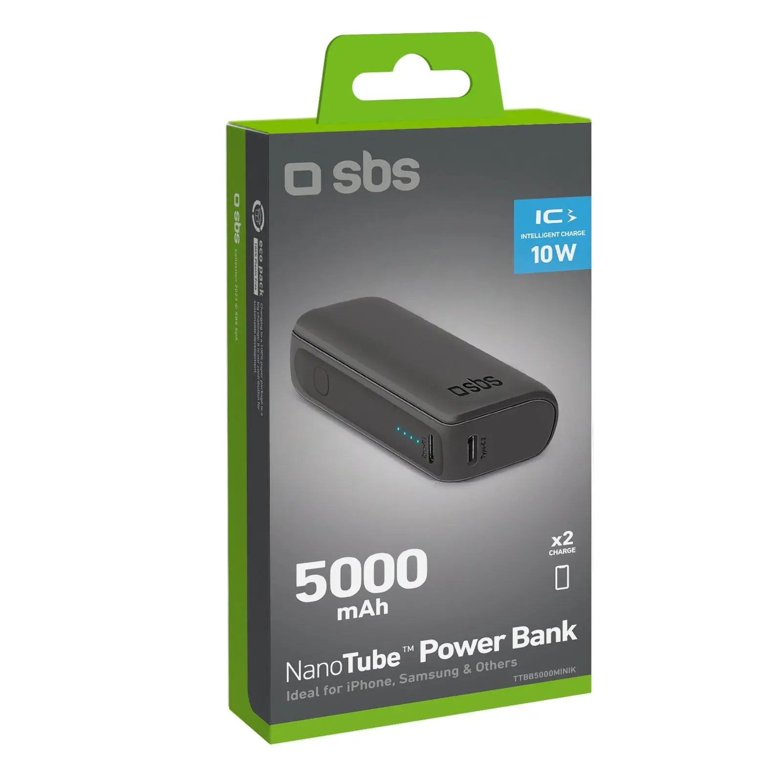 Powerbank SBS TTBB5000MINIK NanoTube 5000mAh 10W Czarny