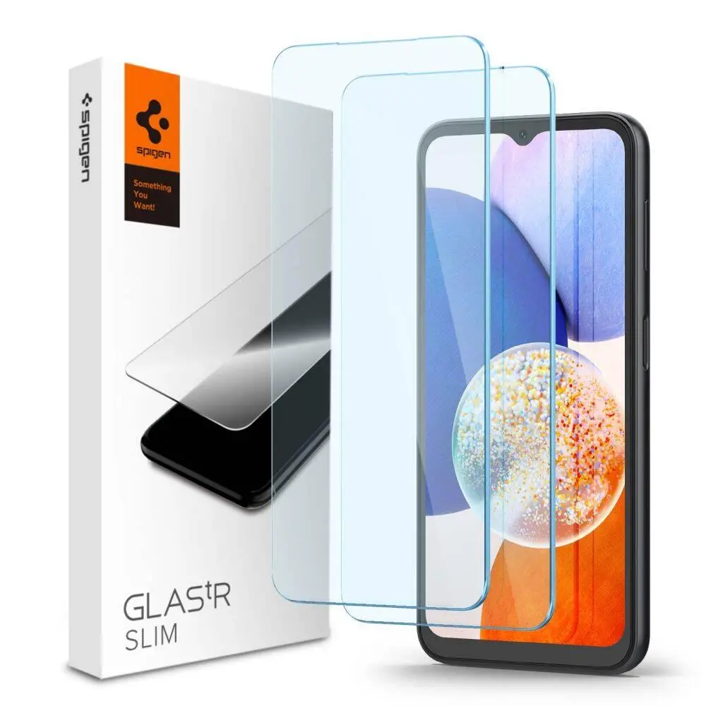 Szkło hartowane Spigen z aplikatorem Glas.tR SLIM do Samsung Galaxy A15 / A15 5G / A25 5G / M15 - 2 pack