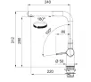 Bateria Franke Active Plus L Pull-Out Łupkowy szary Chrom
