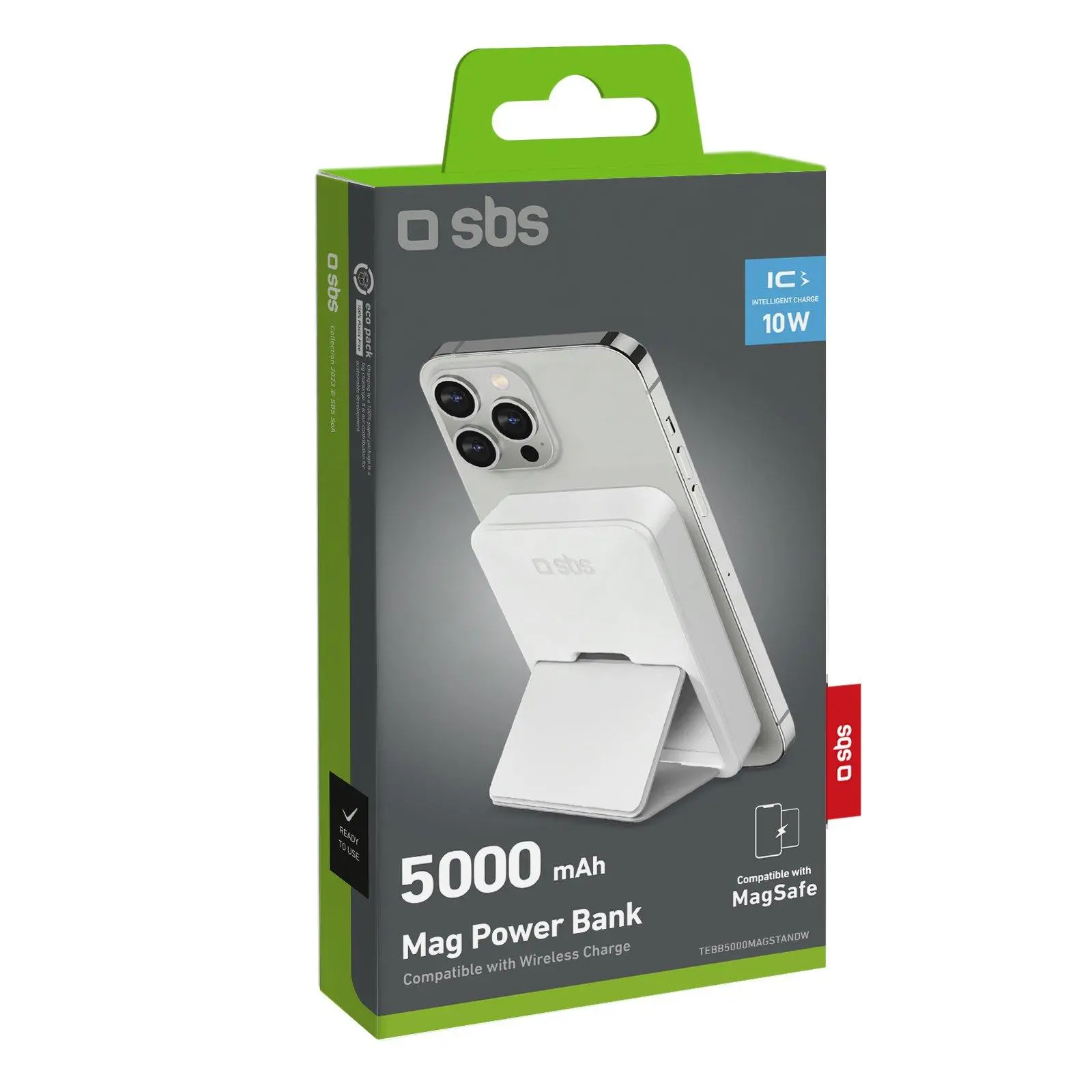 Powerbank SBS 5000mAh 10W MagSafe Biały