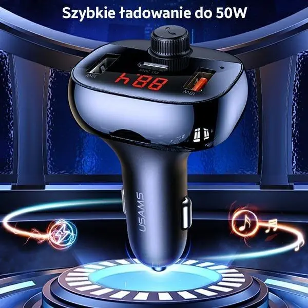 Transmiter FM USAMS CC143TC01 Zestaw Głośnomówiący C25 50W
