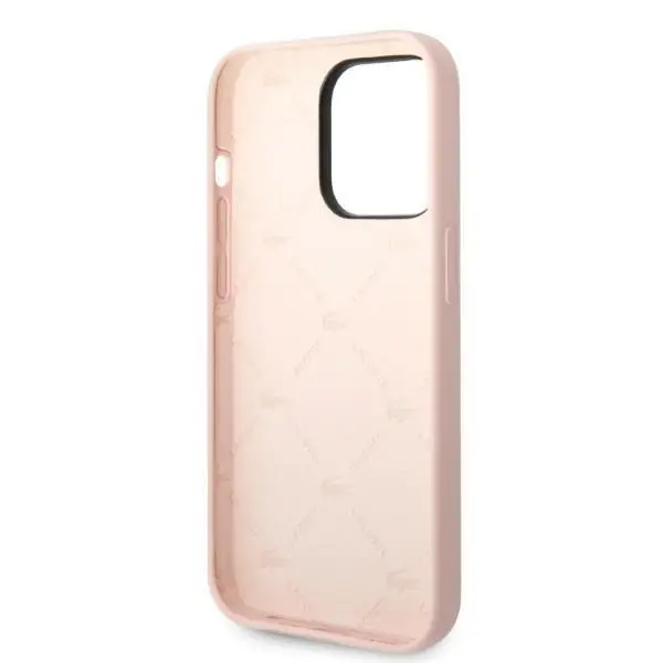 Etui Lacoste Silicone do iPhone 14 Pro Max Jasnoróżowy