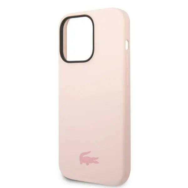 Etui Lacoste Silicone do iPhone 14 Pro Max Jasnoróżowy