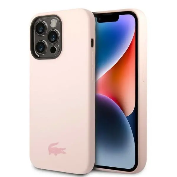 Etui Lacoste Silicone do iPhone 14 Pro Max Jasnoróżowy