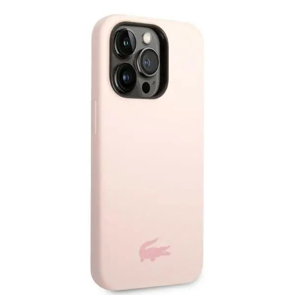 Etui Lacoste Silicone do iPhone 14 Pro Max Jasnoróżowy