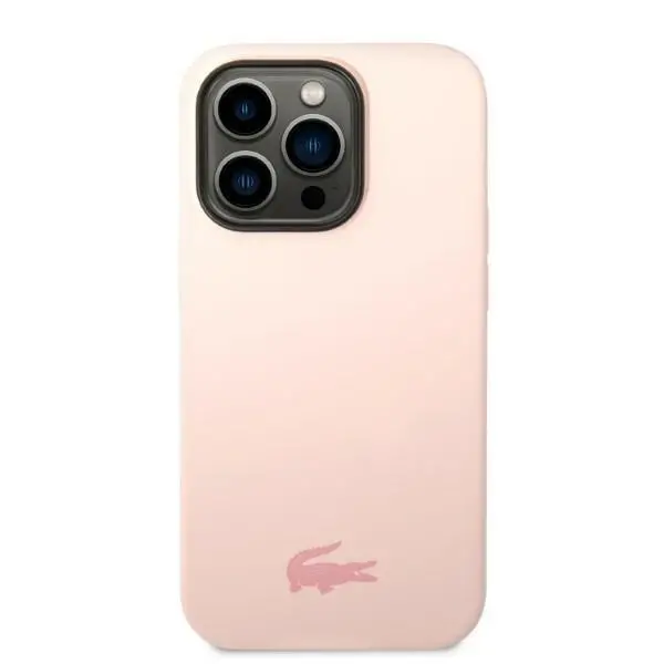 Etui Lacoste Silicone do iPhone 14 Pro Max Jasnoróżowy