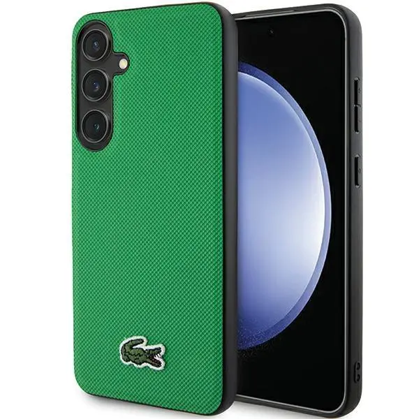 Etui Lacoste LCHMS24SPVCN Hardcase Iconic Petit Pique MagSafe do Samsung Galaxy S24 Zielony