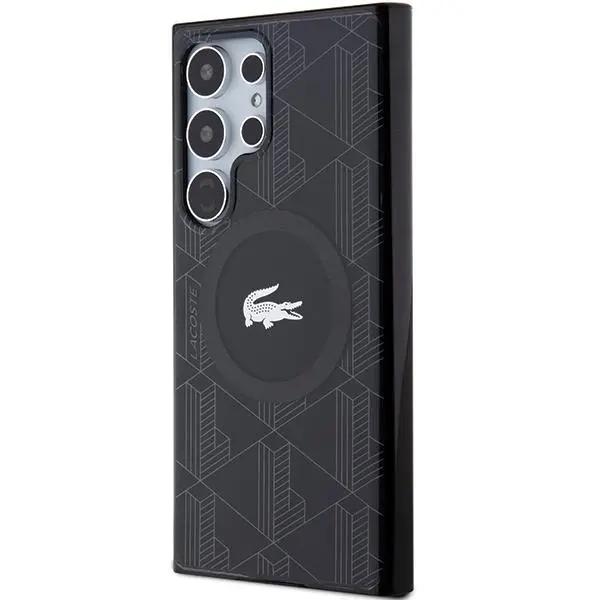 Etui Lacoste LCHMS24LUBSK Hardcase IML Blend Monogram MagSafe do Samsung Galaxy S24 Ultra Czarny