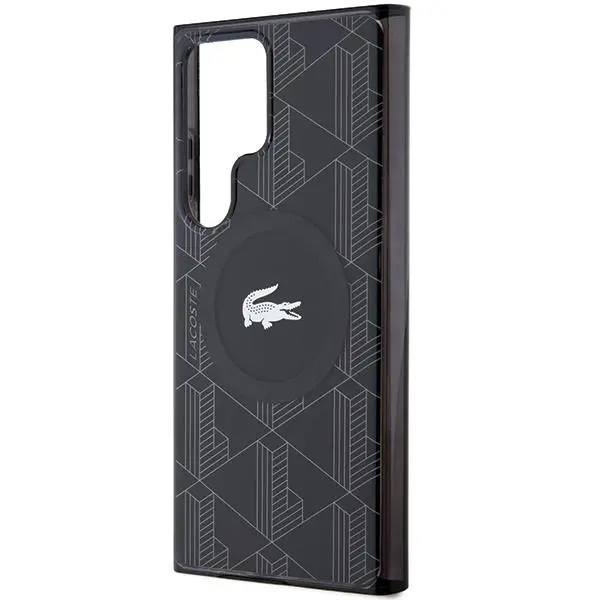 Etui Lacoste LCHMS24LUBSK Hardcase IML Blend Monogram MagSafe do Samsung Galaxy S24 Ultra Czarny