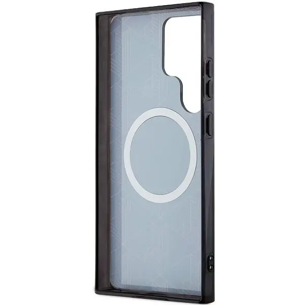 Etui Lacoste LCHMS24LUBSK Hardcase IML Blend Monogram MagSafe do Samsung Galaxy S24 Ultra Czarny