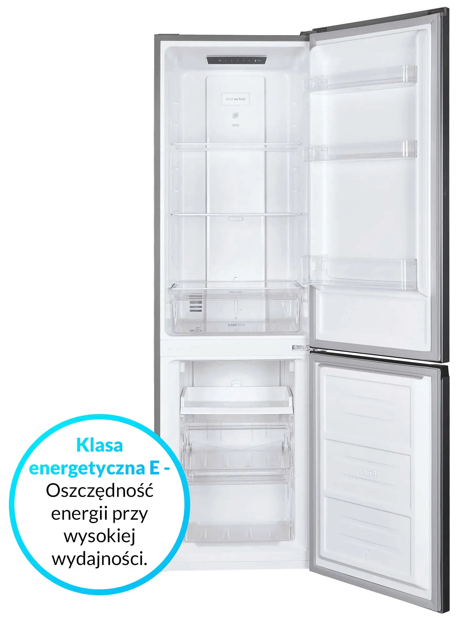 Lodówka Candy CCH1T518EX Pełny No Frost 180cm Inox