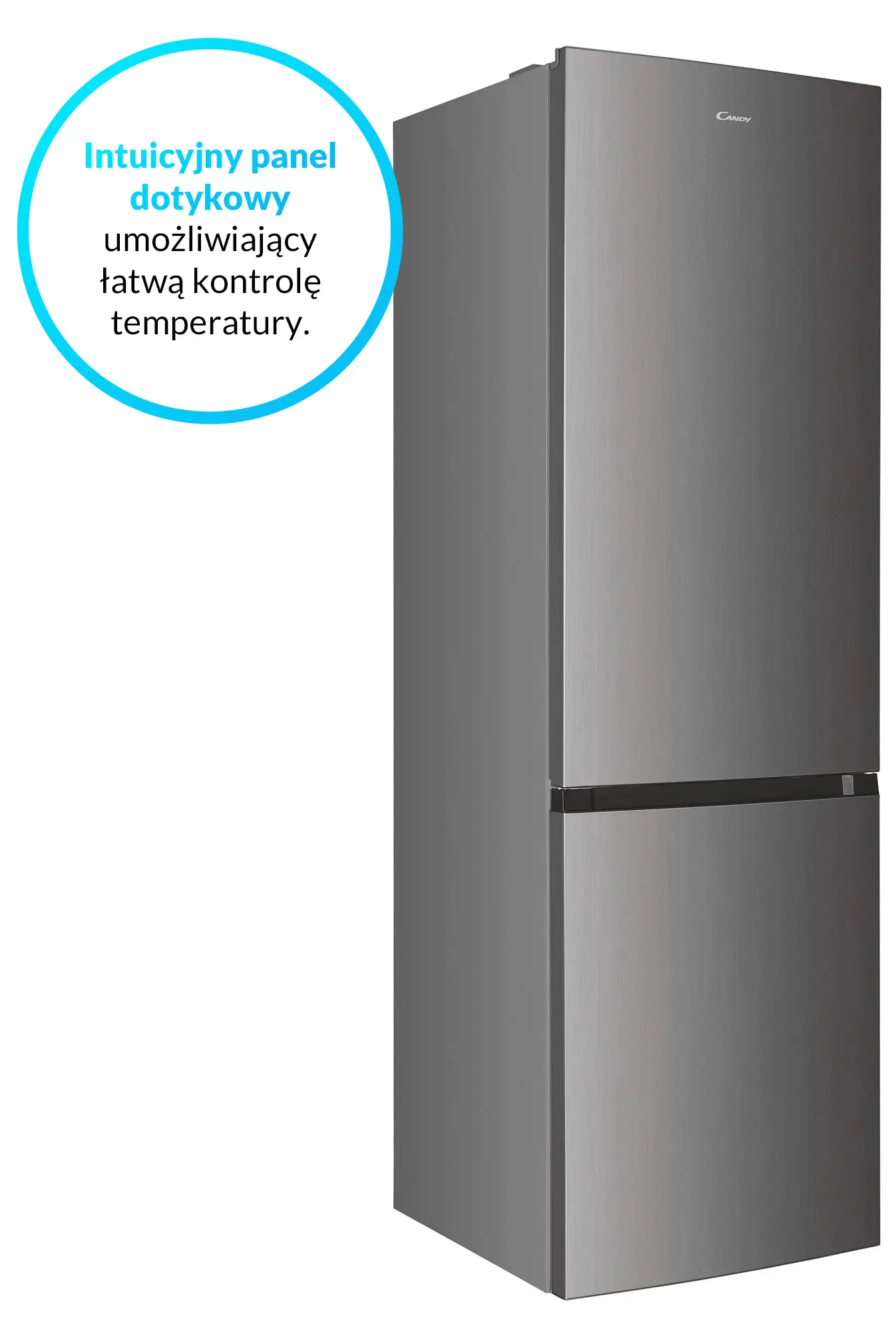 Lodówka Candy CCH1T518EX Pełny No Frost 180cm Inox