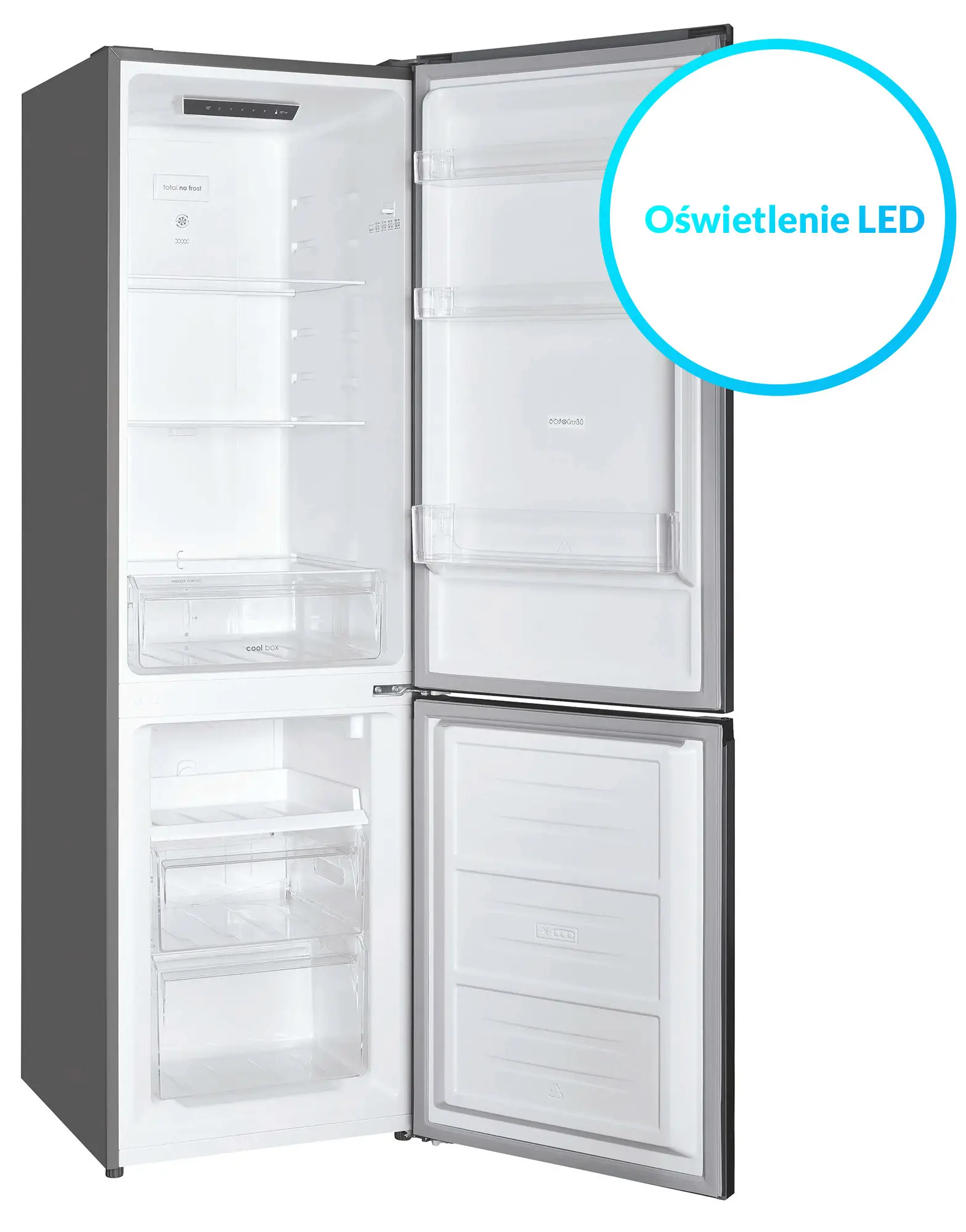 Lodówka Candy CCH1T518EX Pełny No Frost 180cm Inox