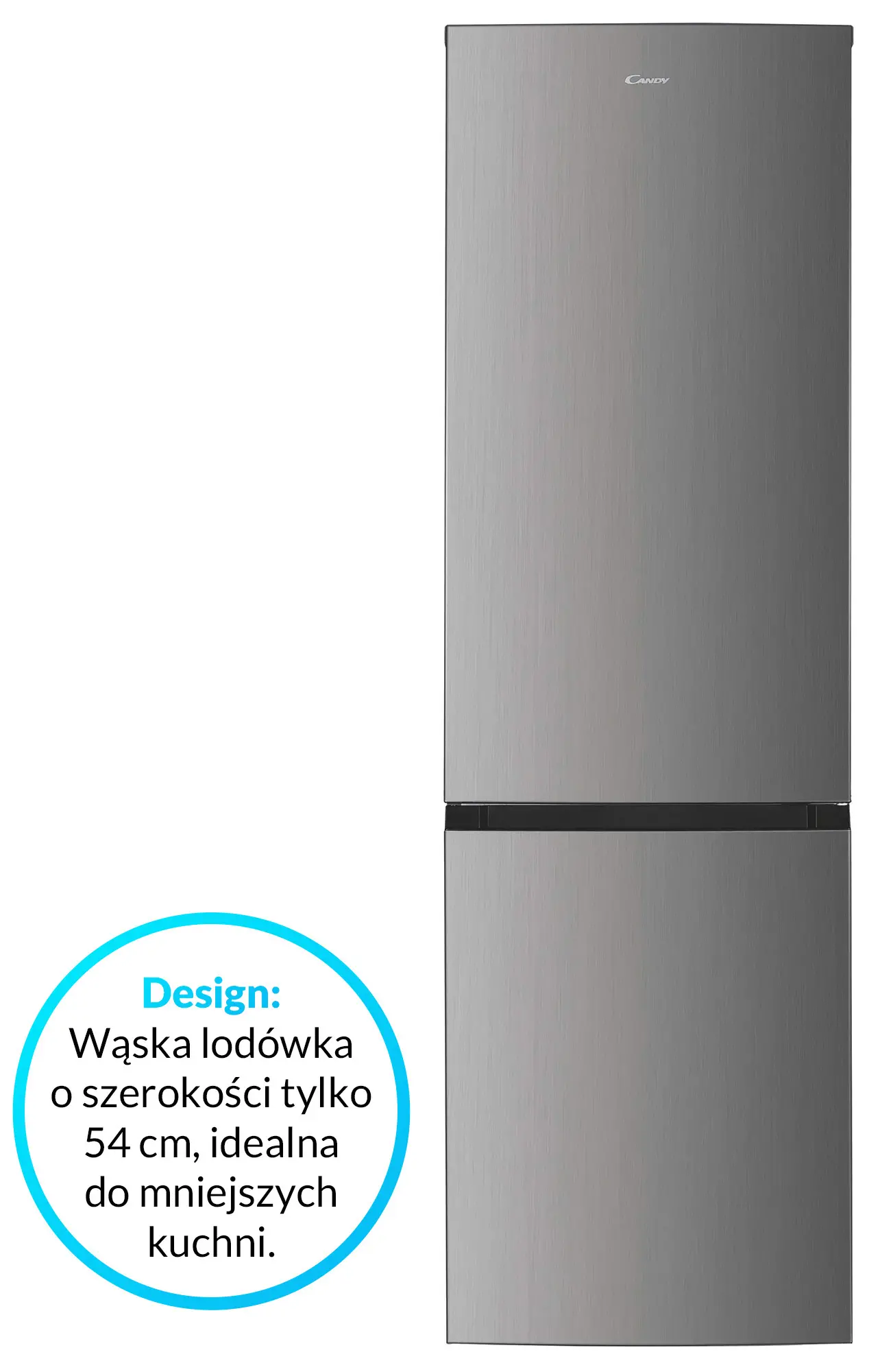 Lodówka Candy CCH1T518EX Pełny No Frost 180cm Inox