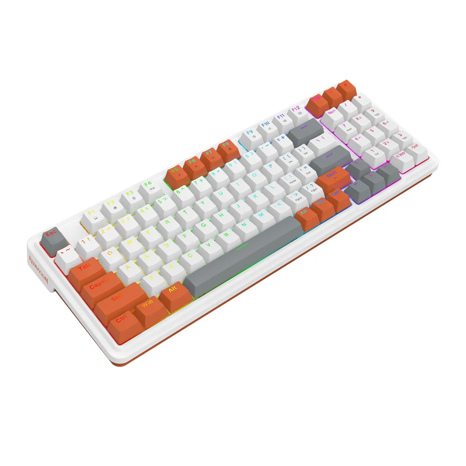 Klawiatura mechaniczna Redragon K664WOG-RGB Gloria Redragon Red Szaro-pomarańczowy