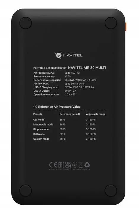 Powerbank Navitel AIR 30 MULTI 10000mAh 10W Kompresor Jump Starter