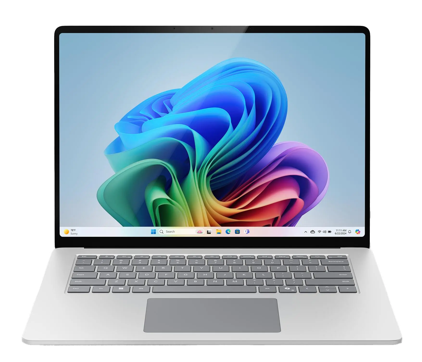 Laptop 2w1 Microsoft Surface Laptop Copilot+ PC 15" Snapdragon X Elite 16GB RAM 256GB Dysk SSD Win11 Platynowy