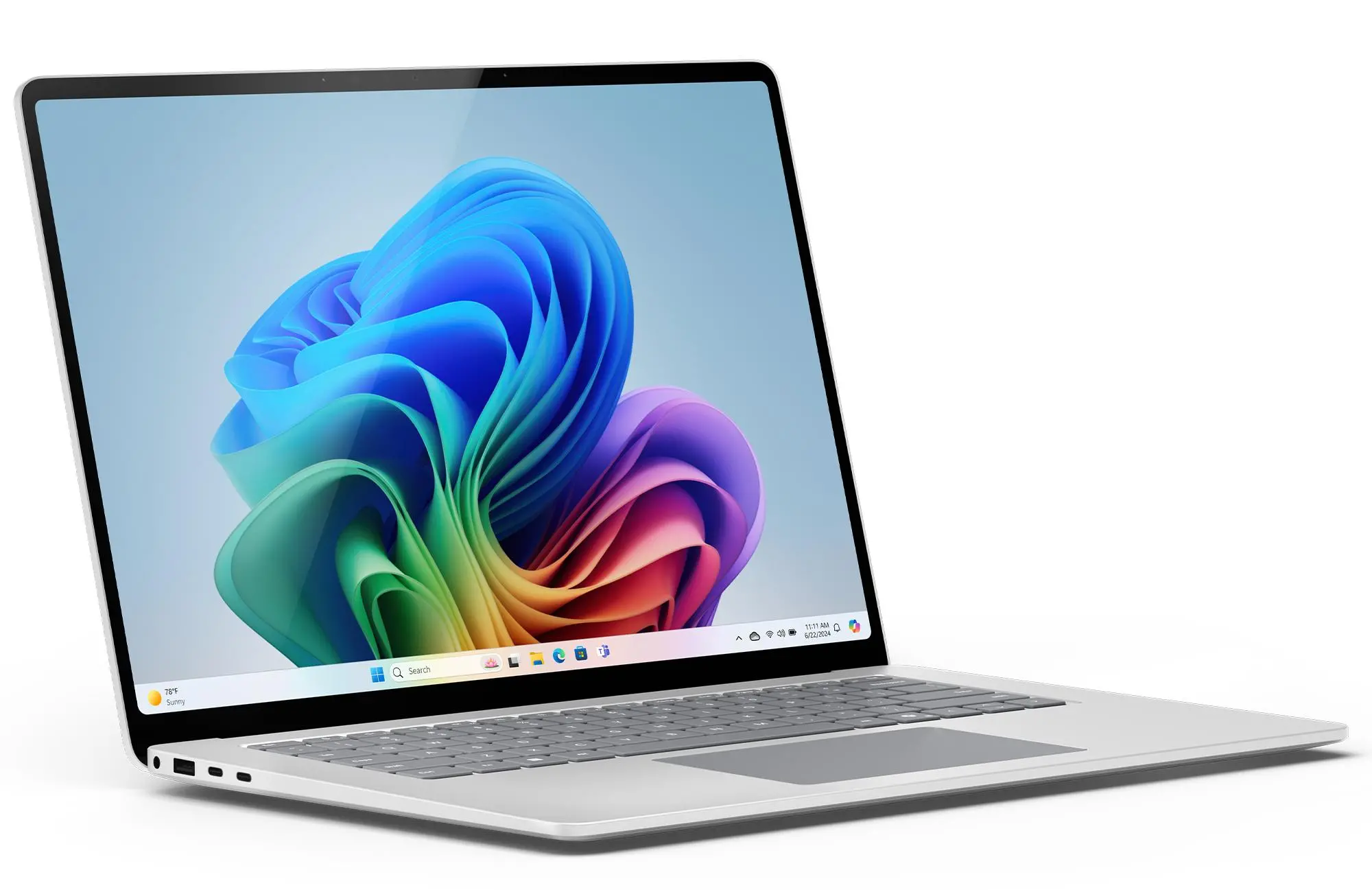 Laptop 2w1 Microsoft Surface Laptop Copilot+ PC 15" Snapdragon X Elite 16GB RAM 256GB Dysk SSD Win11 Platynowy