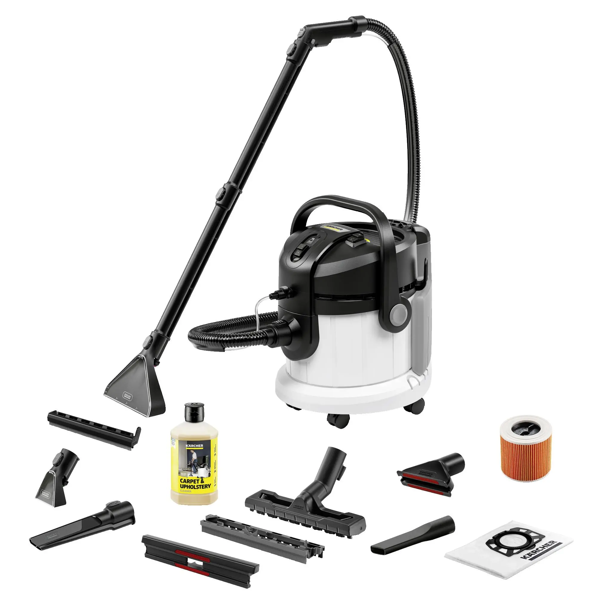Odkurzacz Karcher SE 4 Plus 1.081-170.0 1000W Ssawka podłogowa do odkurzania na mokro i sucho Ssawka podłogowa z nasadką do twardy
