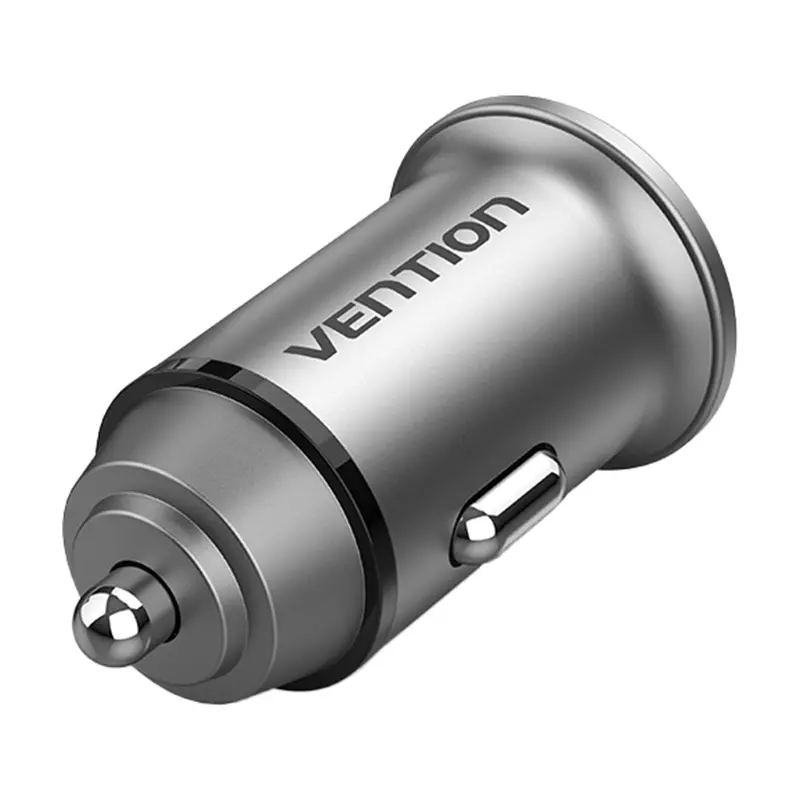 Ładowarka samochodowa Vention 2x USB FFEH0 30W Szary