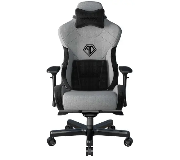 Крісло Anda Seat T-Pro 2 XL Gamingowy do 200kg Tkanina Szary