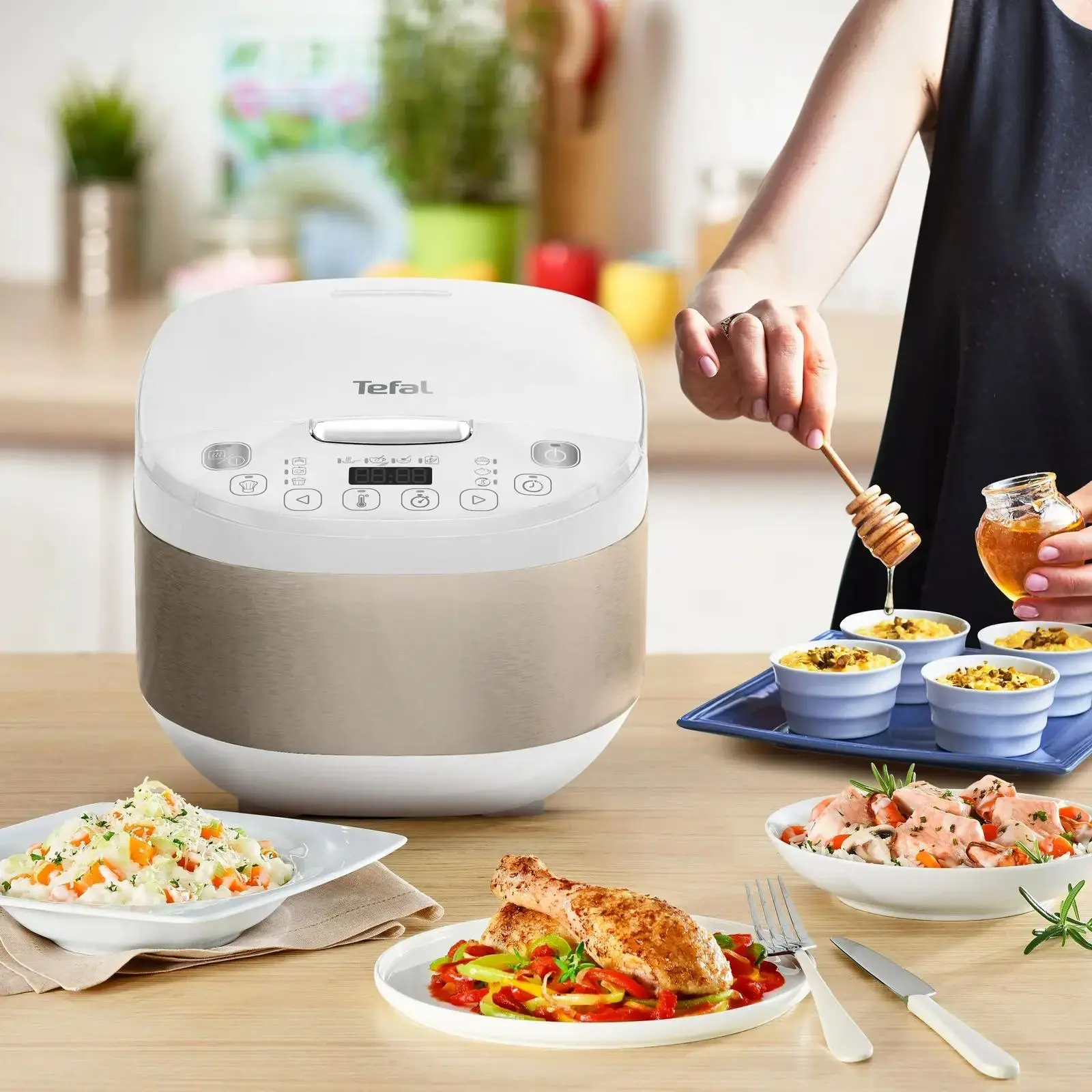 Multicooker Tefal Simply Cook Plus RK6221 750W 4l Kosz do gotowania na parze