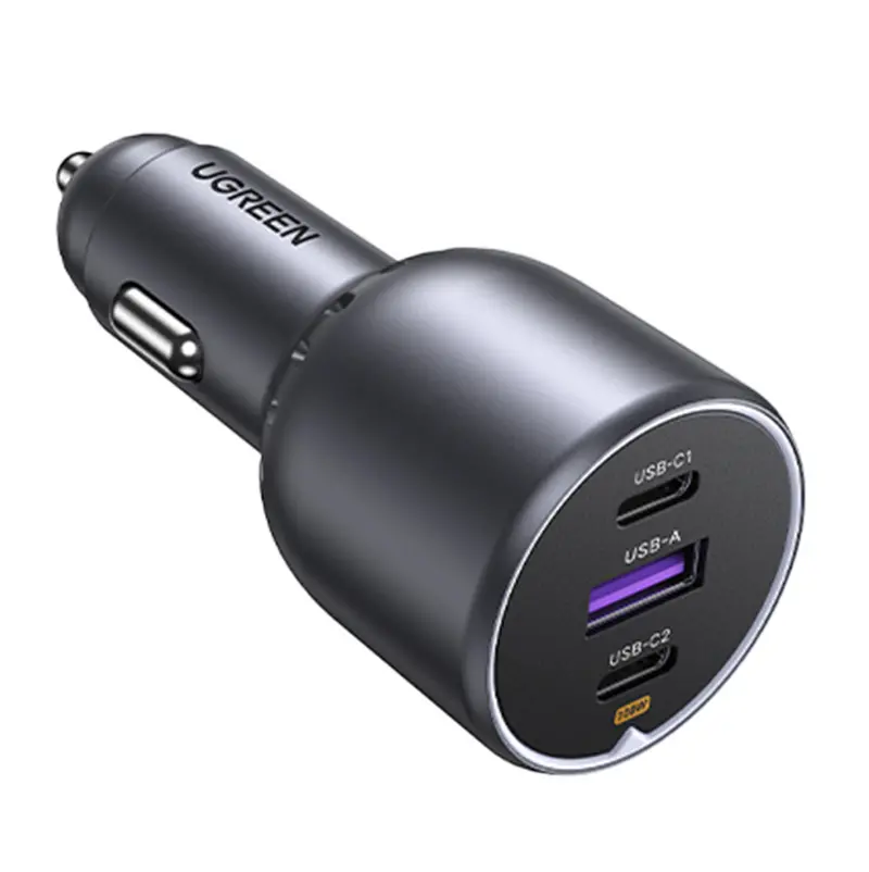 Ładowarka samochodowa UGREEN EC705 2x USB-C USB 130W Czarny