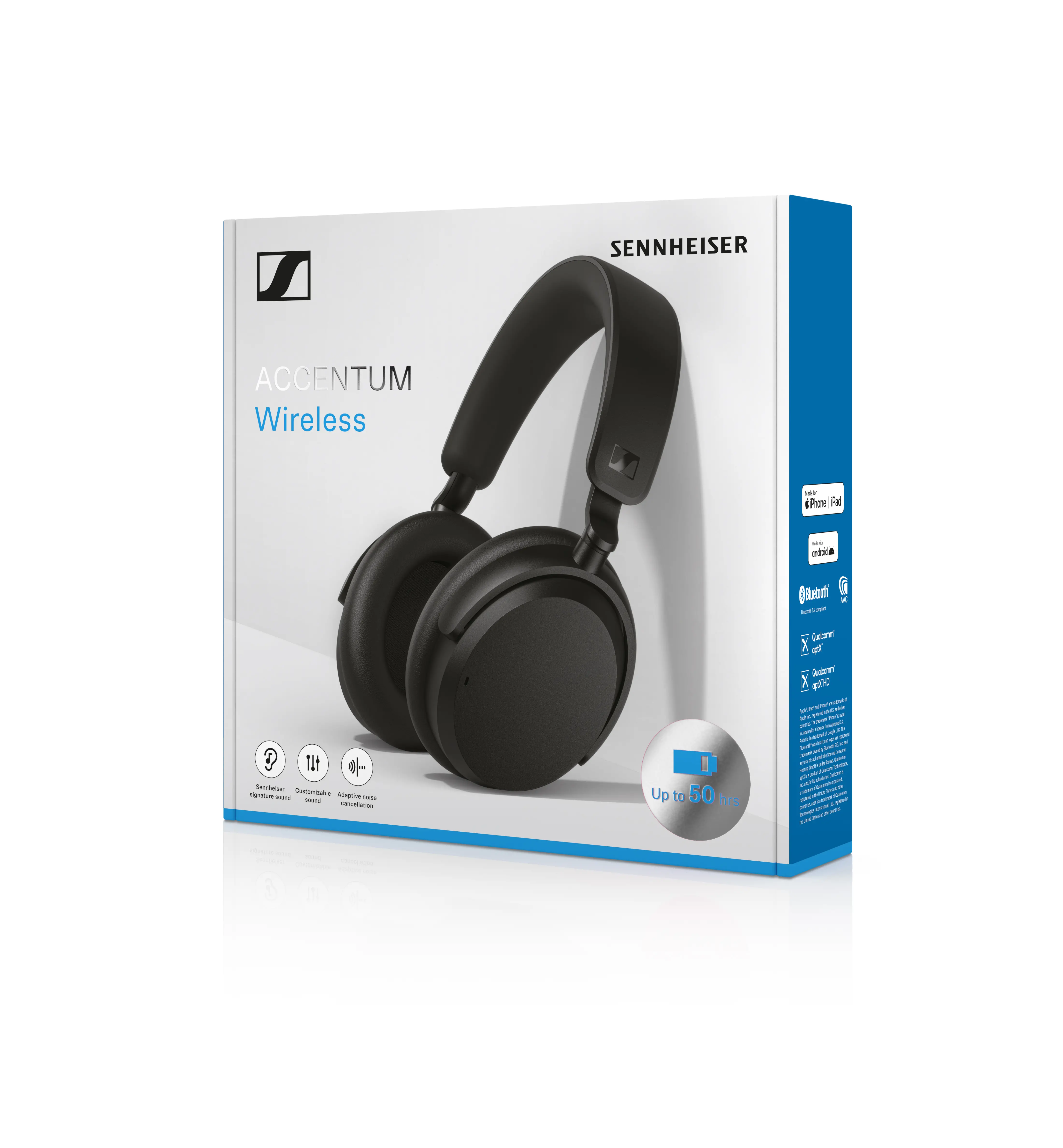Słuchawki bezprzewodowe Sennheiser ACCENTUM Wireless Nauszne Bluetooth 5.2 Czarny